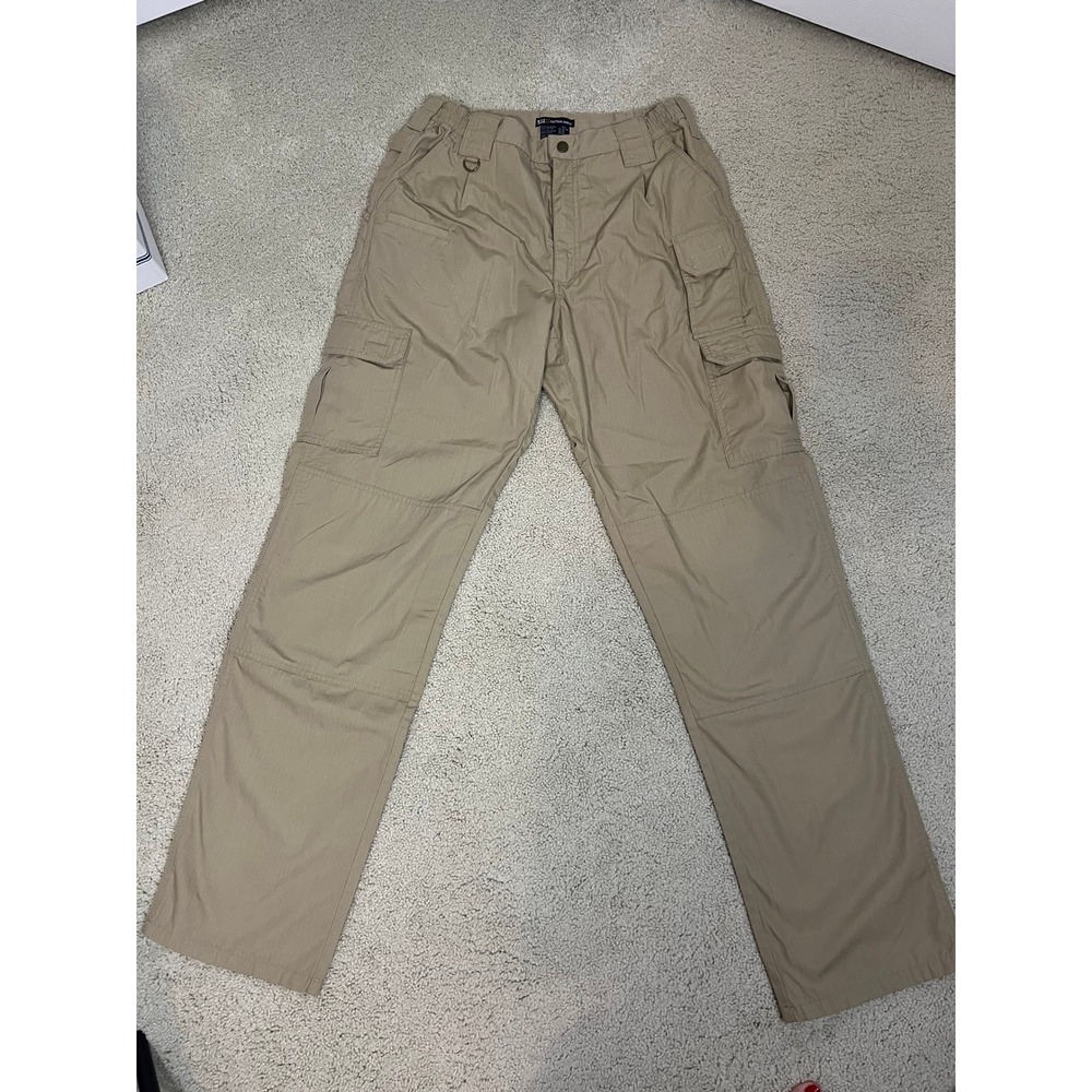 5.11 Tactical Series Mens Khaki Ripstop Cargo Pants 34x36 Work Hiking (IN#77)